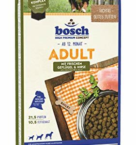 bosch HPC Adult mit frischem Geflügel & Hirse | Hundetrockenfutter für ausgewachsene Hunde aller Rassen, 1 x 15 kg