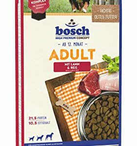 bosch HPC Adult mit Lamm & Reis | Hundetrockenfutter für ausgewachsene Hunde aller Rassen, 1 x 15 kg