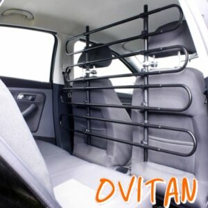 OVITAN Hundegitter fürs Auto 8 Streben universal zur Befestigung an den Kopfstützen der Vordersitze - für alle Automarken geeignet - Modell: V08 – Bild 2