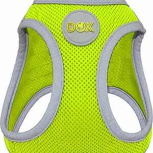 DDOXX Brustgeschirr Air Mesh, Step-In, reflektierend, verstellbar, gepolstert | viele Farben & Größen | für kleine & mittlere Hunde | Hunde-Geschirr Hund Katze Welpe | Katzen-Geschirr | Gelb, M