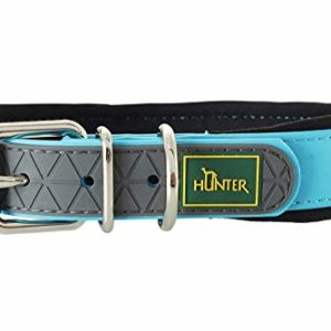 HUNTER CONVENIENCE COMFORT Hundehalsband, Kunststoff, Neopren, wasserfest, schmutzabweisend, gepolstert, 45, türkis