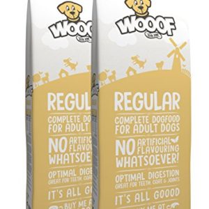 Jetzt neu: Wooof Regular 28kg kaltgepresstes Hundefutter mit Rind, natürliche Zutaten, hoher Fleischanteil, leicht verdaulich, ohne Weizengluten, Trockenfutter