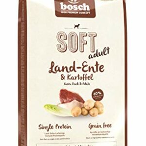 bosch HPC SOFT Land-Ente & Kartoffel | halbfeuchtes Hundefutter für ausgewachsene Hunde aller Rassen | Single Protein | Grain Free, 1 x 12.5 kg