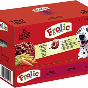 Frolic Hundefutter Trockenfutter mit Rind, Karotten und Getreide, 1 Karton (1 x 7,5 kg)