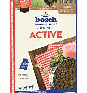bosch HPC Active | Hundetrockenfutter für ausgewachsene Hunde aller Rassen mit gesteigerter Aktivität, 1 x 15 kg