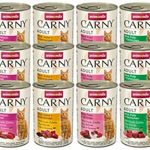 animonda Carny Adult Katzenfutter, Nassfutter für ausgewachsene Katzen, Mix 2, 12 x 400 g