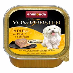 animonda Vom Feinsten Adult Hundefutter, Nassfutter für ausgewachsene Hunde, Schlemmerkern mit Rind, Bananen + Aprikosen, 22 x 150 g
