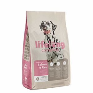 Amazon-Marke: Lifelong Complete Komplett-Trockenfutter für ausgewachsene (ADULT) Hunde, mit Lachs und Reis, 1 x 5 kg