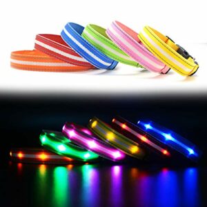 Leuchthalsband für Hunde Aufladbar LED Hundehalsband 100% Wasserdicht Blinkende Lichter mit USB von MASBRIL(M, 50cm, Grün) – Bild 8